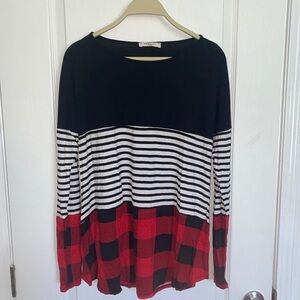 Festive long sleeve top (M)